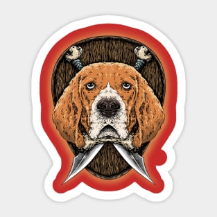 Fighter Beagle Sticker